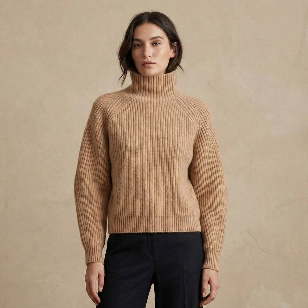 ITMFL In the Mood For Love Mock Turtleneck Sweater Wool Cashmere Ribbed Sz S